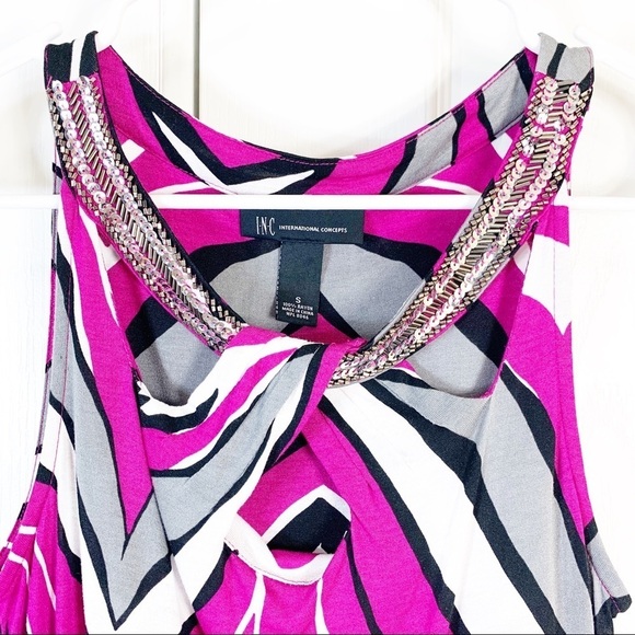 3/$30‎ INC Embellished Women's Halter Top Size Small - Picture 2 of 11